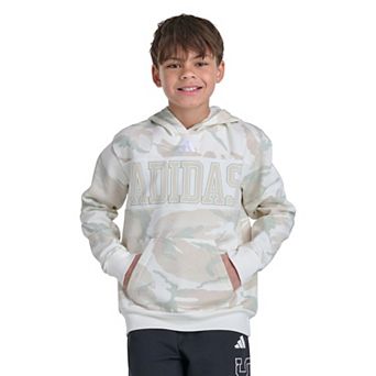 Boys 8-20 adidas Long Sleeve Camo Printed Hooded Pullover in Regular & Husky