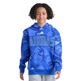 Boys 8-20 adidas Long Sleeve Camo Printed Hooded Pullover in Regular & Husky