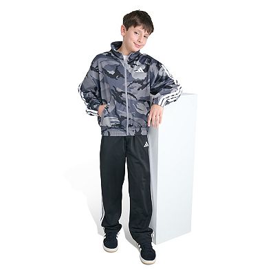 Boys 8-20 adidas 2-Piece Long Sleeve Camo Jacket & Pant Set