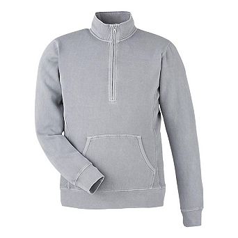 J. America Pigment-Dyed Fleece Quarter-Zip Pullover