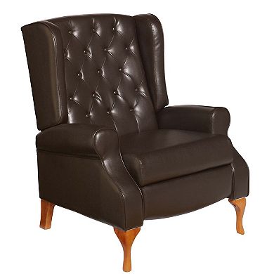 BrylaneHome 400 Lbs. Weight Capacity Queen Ann Recliner