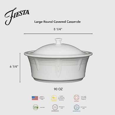 Fiesta Large 10-Inch Round Covered Casserole Dish