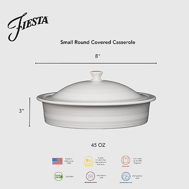 Fiesta 10-Inch Round Covered Casserole Dish