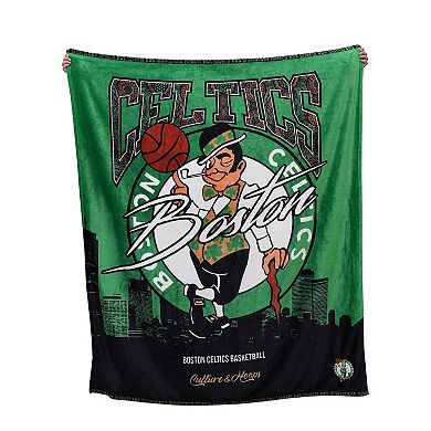 Two Hype Boston Celtics Fleece Throw Blanket
