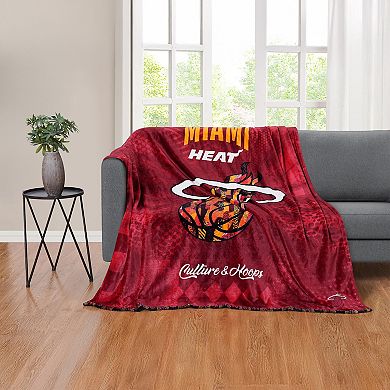 Two Hype Miami Heat Fleece Throw Blanket
