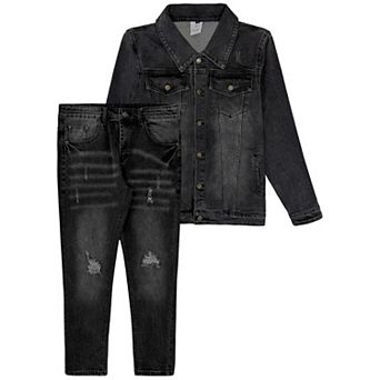 Men’s Premium Denim Vintage wash Jean Suit