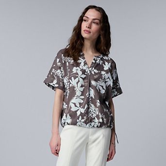 Women's Simply Vera Vera Wang Drawcord Hem Blouse