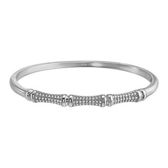 Chrystina Crystal Bamboo Bangle Bracelet