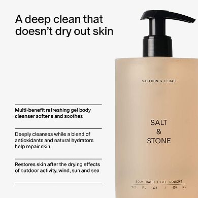 Saffron & Cedar Body Wash with Niacinamide + Probiotics