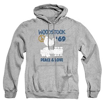 Big & Tall Woodstock Peace & Love Graphic Pullover Hoodie