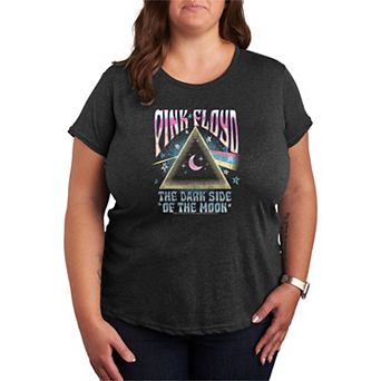Plus Size Pink Floyd The Dark Side of the Moon Distressed Pastel Graphic Tee