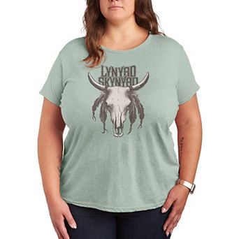 Plus Size Lynyrd Skynyrd Longhorn Skull Distressed Graphic Tee