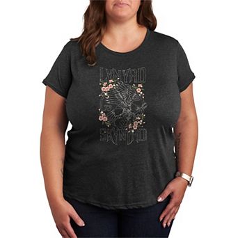 Plus Size Lynyrd Skynyrd Floral Logo Distressed Graphic Tee