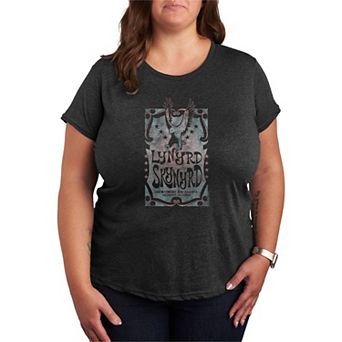 Plus Size Lynyrd Skynyrd Live In Concert Poster Distressed Graphic Tee