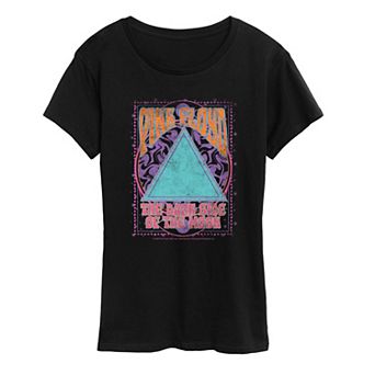 Women's Pink Floyd The Dark Side of the Moon Groovy Retro Graphic Tee