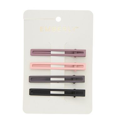 Emberly 4-Pk. Matte Hair Clips