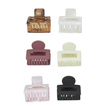 Emberly 6-Pack Multi Square Claw Hair Clips
