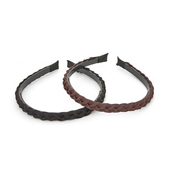 Emberly 2 pc Braided Thin Headband Set
