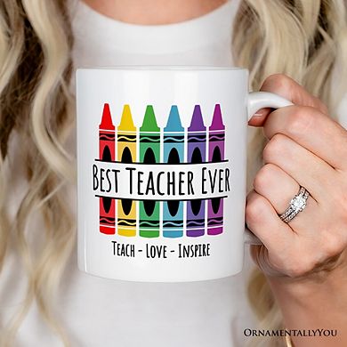 Teacher Colorful Mug, School Theme Appreciation Gift