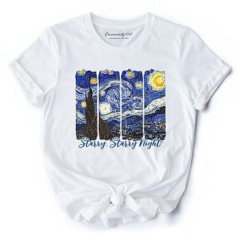 Vincent Van Gogh The Starry Night T-Shirt, Famous Painting Tee