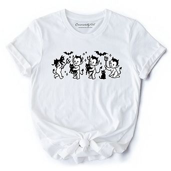 Halloween Devils and Cats T-Shirt, Spooky Season Tee