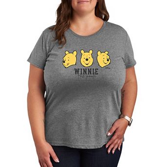 Plus Size Disney's Winnie The Pooh Faces Graphic Tee