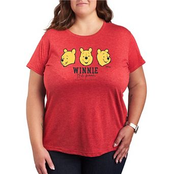 Plus Size Disney's Winnie The Pooh Faces Graphic Tee