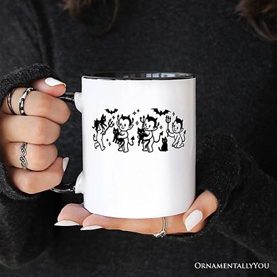 Halloween Devils and Cats Mug, Spooky Season Gift