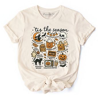 Tis the Season Retro Spooky Halloween T-Shirt, Autumn Vibes Essentials Tee