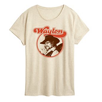 Women's Waylon Jennings Portrait Graphic Tee