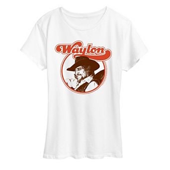 Women's Waylon Jennings Portrait Graphic Tee