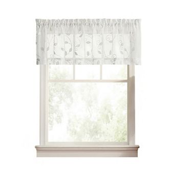 Chatham 100% Polyester Tailored Embroidered Sheer Rod Pocket Valances