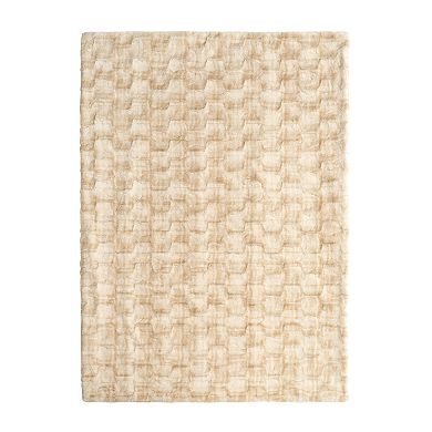 Nine West Printed Faux Fur Throw Blanket
