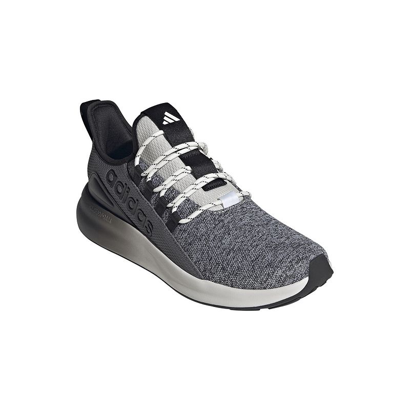 adidas Lite Racer Adapt 8.0 Men's Elastic Lace Shoes, Light Gray Black
