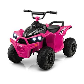 12V Kids Ride-On ATV with Adjustable Speed and Seat - Pink