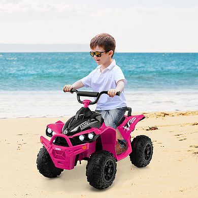 12V Kids Ride-On ATV with Adjustable Speed and Seat - Pink