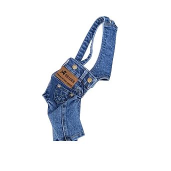 Pet Denim Overalls-Dark Wash