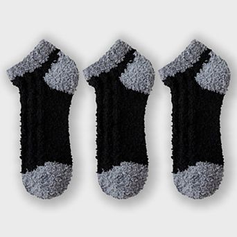 Women's 3-Pair Ultra-Soft Fuzzy Ankle Socks with Cozy Textured Design US 510