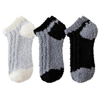 Women's 3-Pair Ultra-Soft Fuzzy Ankle Socks with Cozy Textured Design US 510