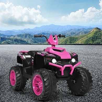 12V Kids Electric ATV Ride On Car with LED Lights and Treaded Tires