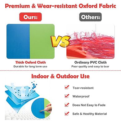 Inflatable Water Slide and Bounce House with 740W Blower