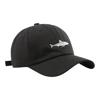 Shark Embroidered Baseball Cap Vintage Adjustable Casual Sport Hat