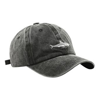Shark Embroidered Baseball Cap Vintage Adjustable Casual Sport Hat