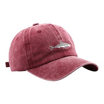 Shark Embroidered Baseball Cap Vintage Adjustable Casual Sport Hat