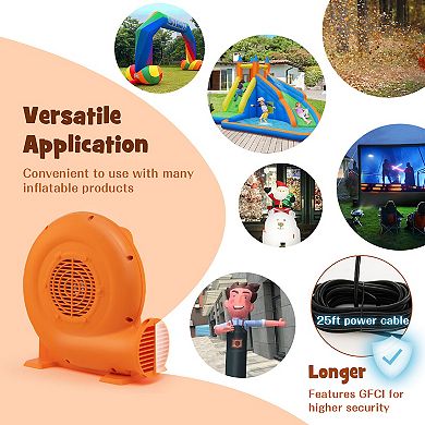 380W (0.5HP) Inflatable Air Blower with 25FT Cord and GFCI Plug