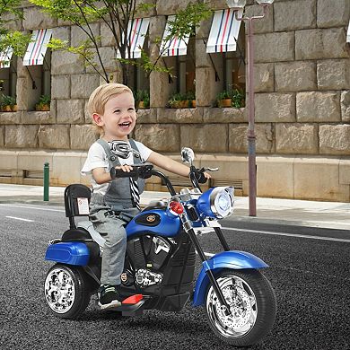 6V Kids Motorcycle Ride On Toy With 3 Wheel Stable Design