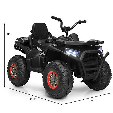 12V Kids Ride On ATV 4 Wheeler Electric Quad With LED Lights And MP3