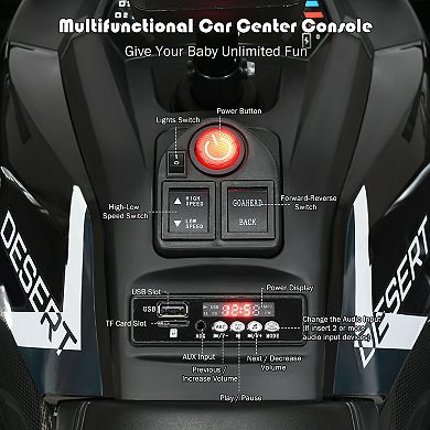 12V Kids Ride On ATV 4 Wheeler Electric Quad With LED Lights And MP3