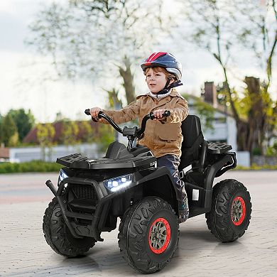 12V Kids Ride On ATV 4 Wheeler Electric Quad With LED Lights And MP3