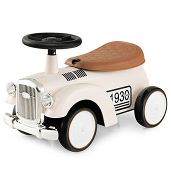 Kids Sit-to-Stand Ride-On Vehicle with Steering Wheel and Storage